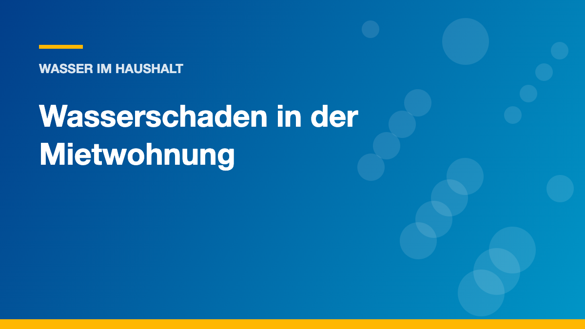 Grafik: Wasserschaden in der Mietwohnung – Trocknung und Versicherung